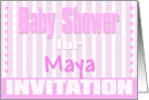 Baby Maya Shower Invitation card