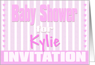 Baby Kylie Shower Invitation card