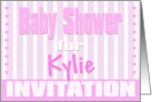 Baby Kylie Shower Invitation card