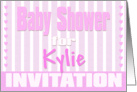 Baby Kylie Shower Invitation card