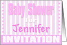 Baby Jennifer Shower Invitation card