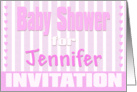 Baby Jennifer Shower Invitation card