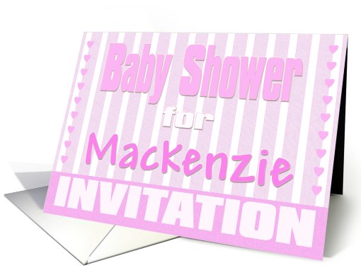 Baby Mackenzie Shower Invitation card (424219)