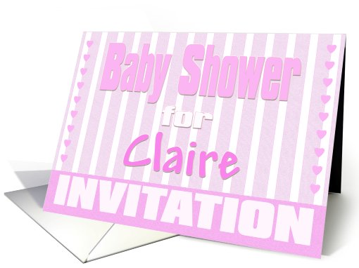 Baby Claire Shower Invitation card (424220)