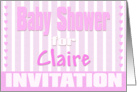 Baby Claire Shower Invitation card
