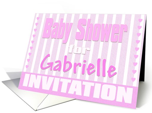 Baby Gabrielle Shower Invitation card (424221)
