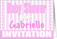 Baby Gabrielle Shower Invitation card