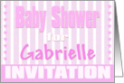 Baby Gabrielle Shower Invitation card