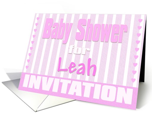 Baby Leah Shower Invitation card (424222)
