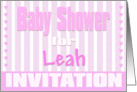 Baby Leah Shower Invitation card