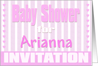 Baby Arianna Shower Invitation card