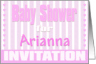 Baby Arianna Shower Invitation card