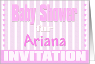 Baby Ariana Shower Invitation card