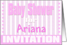 Baby Ariana Shower Invitation card