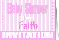 Baby Faith Shower Invitation card