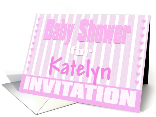 Baby Katelyn Shower Invitation card (424230)