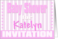 Baby Katelyn Shower Invitation card