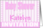 Baby Katelyn Shower Invitation card