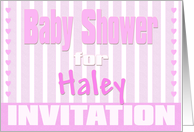 Baby Haley Shower Invitation card