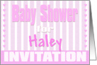 Baby Haley Shower Invitation card