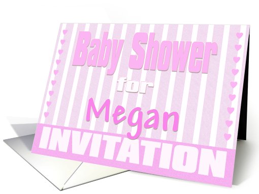 Baby Megan Shower Invitation card (424233)