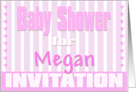 Baby Megan Shower Invitation card