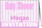 Baby Megan Shower Invitation card