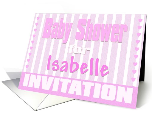 Baby Isabelle Shower Invitation card (424317)