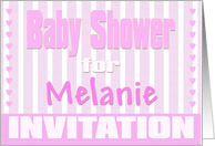 Baby Melanie Shower Invitation card