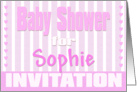 Baby Sophie Shower Invitation card