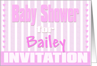 Baby Bailey Shower Invitation card