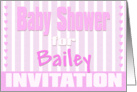 Baby Bailey Shower Invitation card