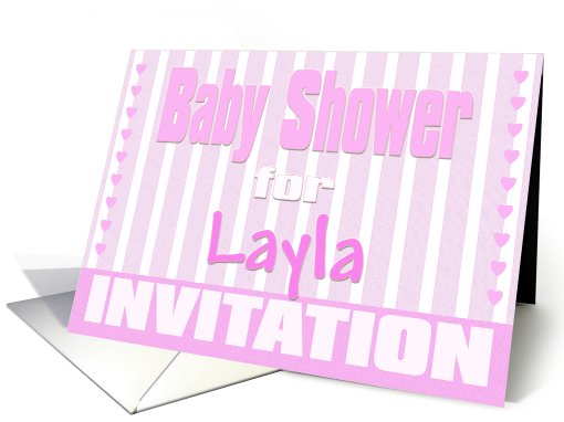 Baby Layla Shower Invitation card (424323)