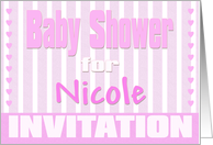 Baby Nicole Shower Invitation card
