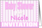 Baby Nicole Shower Invitation card