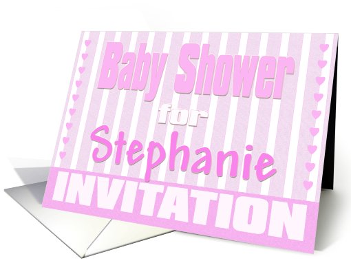 Baby Stephanie Shower Invitation card (424326)