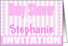 Baby Stephanie Shower Invitation card