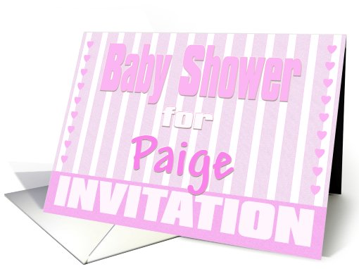 Baby Paige Shower Invitation card (424328)