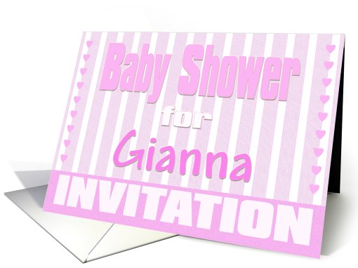 Baby Gianna Shower Invitation card (424329)