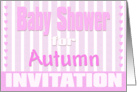Baby Autumn Shower Invitation card
