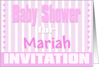 Baby Mariah Shower Invitation card