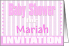 Baby Mariah Shower Invitation card