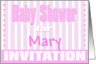 Baby Mary Shower Invitation card