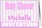 Baby Michelle Shower Invitation card