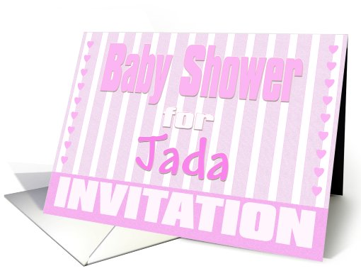 Baby Jada Shower Invitation card (424334)