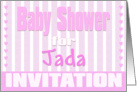 Baby Jada Shower Invitation card