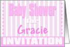Baby Gracie Shower Invitation card