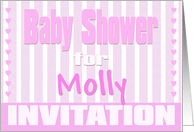 Baby Molly Shower Invitation card