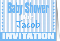 Baby Jacob Shower Invitation card
