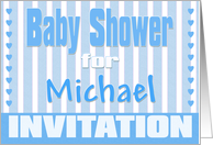 Baby Michael Shower Invitation card
